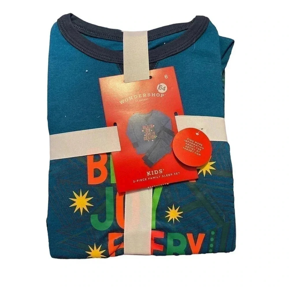 Kid's Joy Print Matching Family Pajama Set - Wondershop Blue 6